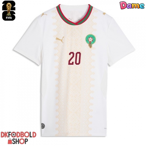 Marokko Ayoub El Kaabi #20 Udebanetrøje Dame VM 2026 Kort ærmer